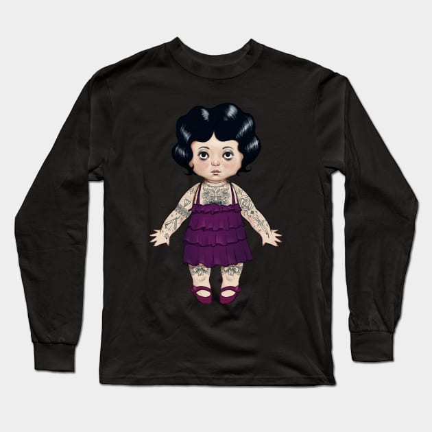 Tattooed Dollie Long Sleeve T-Shirt by rudyfaber